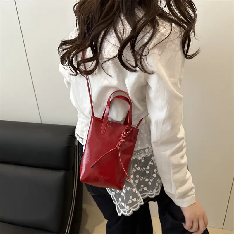 White Korean Style Mobile Phone Bag for Women - Image 8