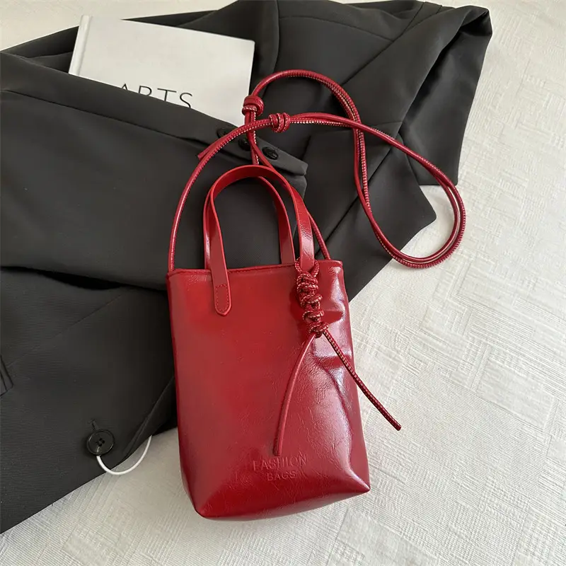 White Korean Style Mobile Phone Bag for Women - Image 3
