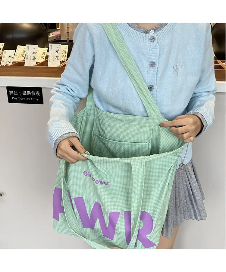 2025 Drawstring Shoulder Bags with Retro Letter Print — feature 8
