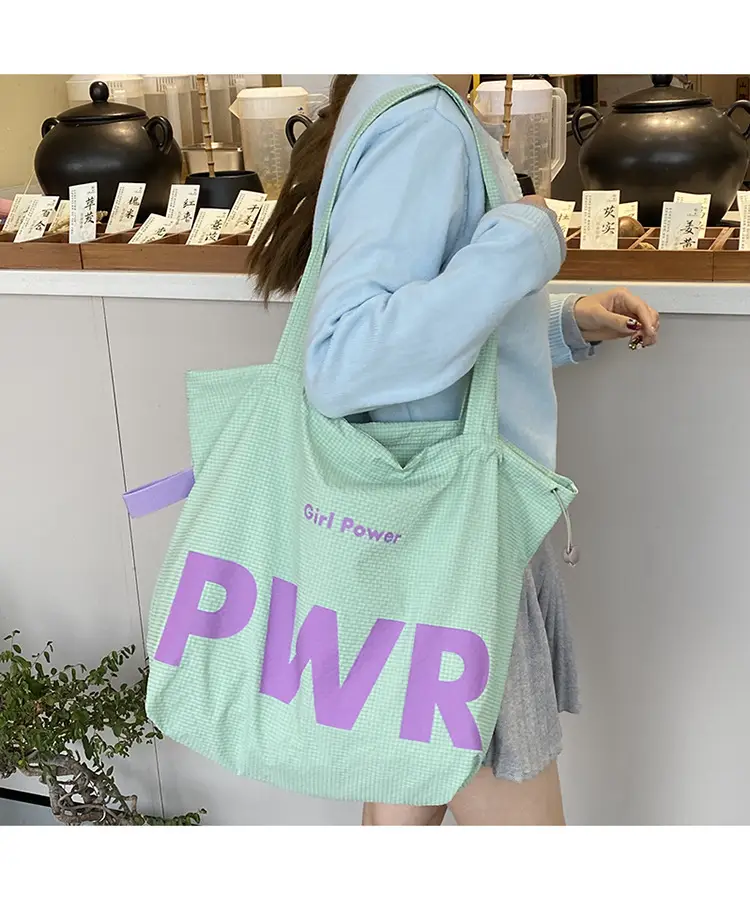2025 Drawstring Shoulder Bags with Retro Letter Print — feature 9