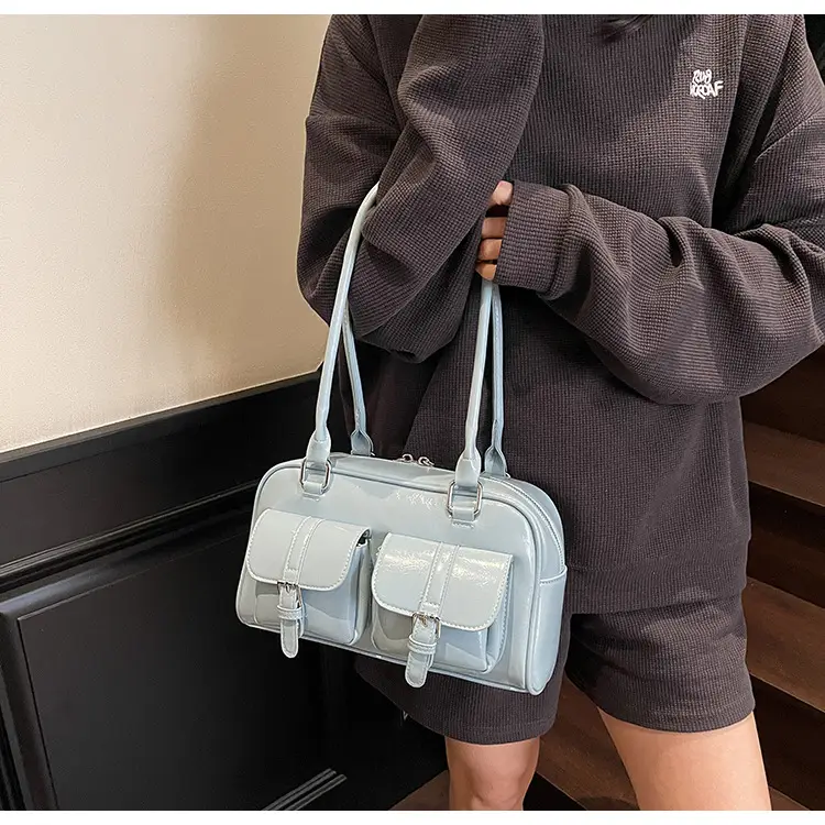 New Style Casual Boston Bag 2025 Spring Fashion Trend Women's Simple Shoulder Commuter Bag — feature 23