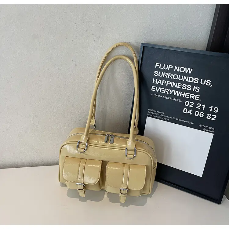 New Style Casual Boston Bag 2025 Spring Fashion Trend Women's Simple Shoulder Commuter Bag — feature 31