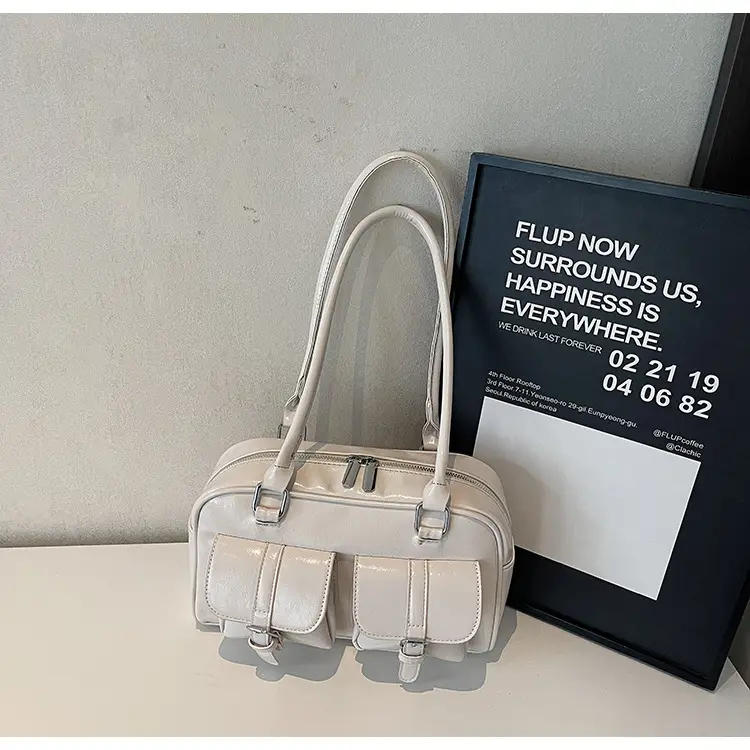 New Style Casual Boston Bag 2025 Spring Fashion Trend Women's Simple Shoulder Commuter Bag — feature 38