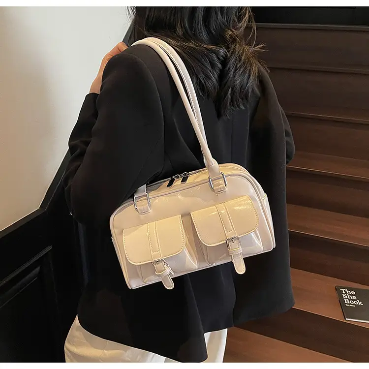 New Style Casual Boston Bag 2025 Spring Fashion Trend Women's Simple Shoulder Commuter Bag — feature 9