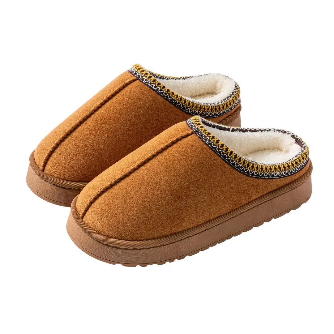 Men's Autumn and Winter Indoor Warm Plush Comfortable Couple's Slippers with a Stepping-On-Clouds Feel, Maternity Shoes for Women - Image 10