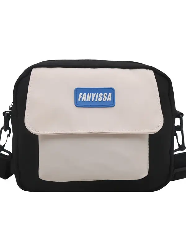Minimalist Crossbody Bag Black Beige Unisex Casual Student Harajuku Style - Image 9
