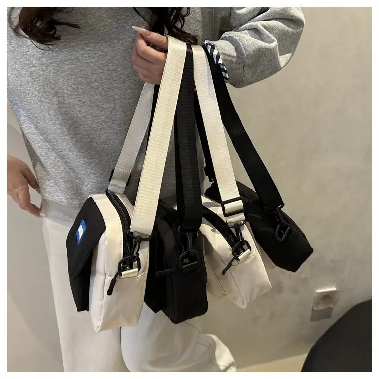 Minimalist Crossbody Bag Black Beige Unisex Casual Student Harajuku Style — feature 19