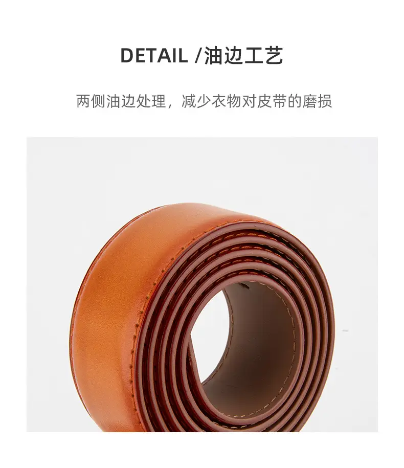 Women's Genuine Leather Waist Belt Coffee Gold Buckle — feature 7