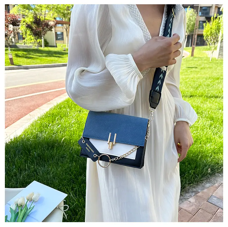 Korean Style Brown Crossbody Bag with Chain Strap — feature 11
