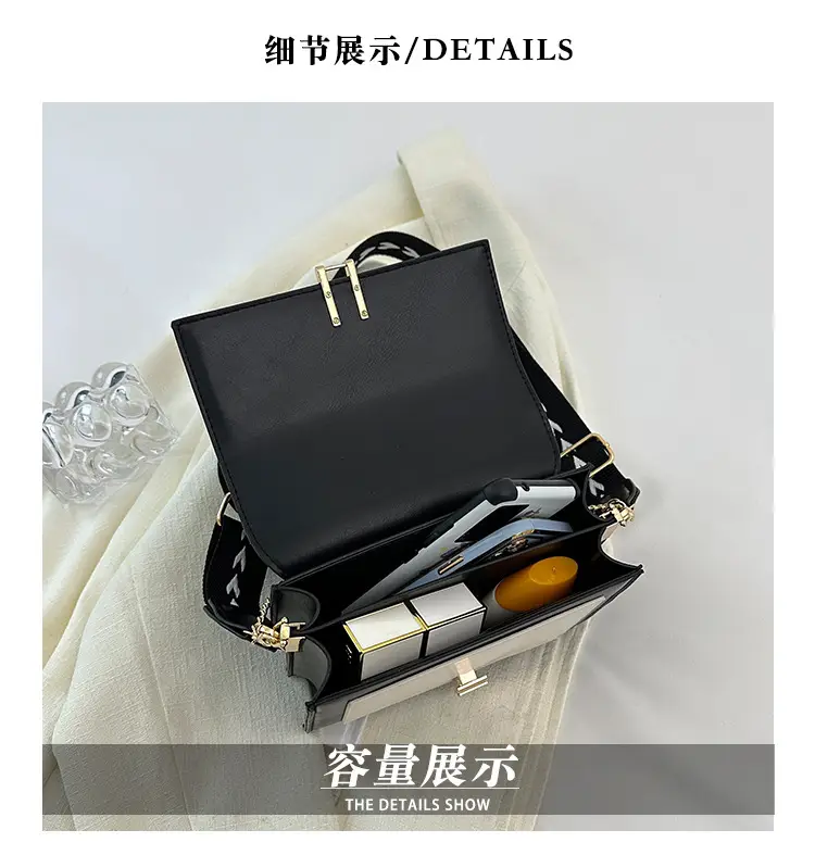 Korean Style Brown Crossbody Bag with Chain Strap — feature 2