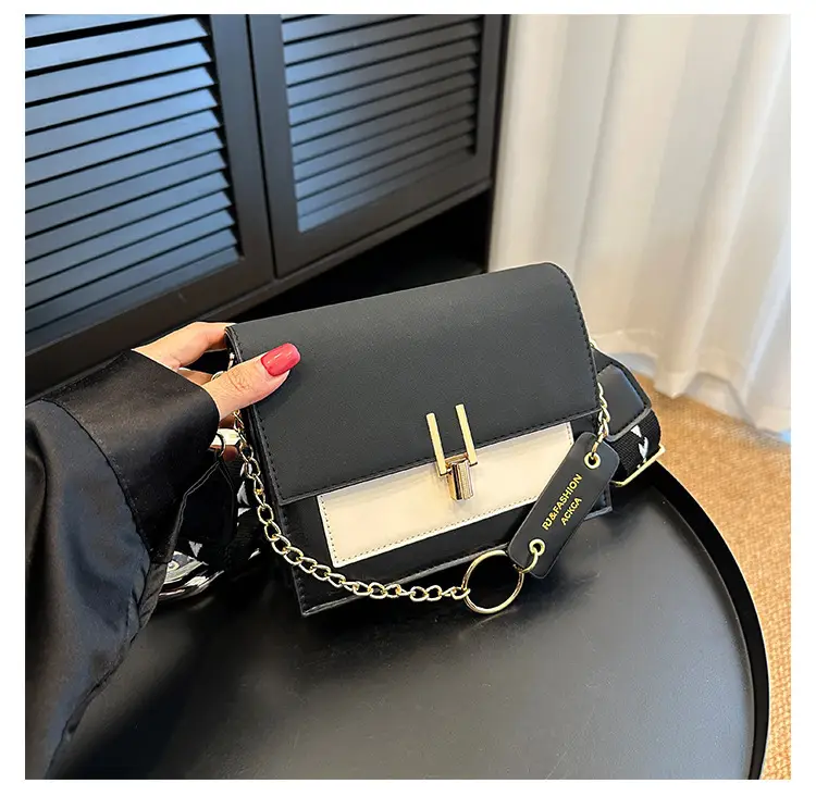 Korean Style Brown Crossbody Bag with Chain Strap — feature 21