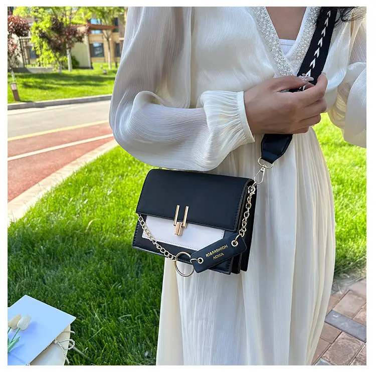 Korean Style Brown Crossbody Bag with Chain Strap — feature 9