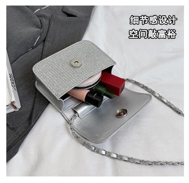 Silver Star Diamond Lattice Crossbody Bag — feature 10