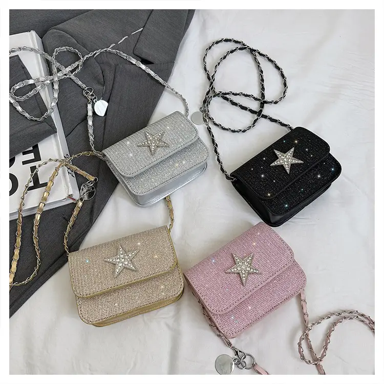 Silver Star Diamond Lattice Crossbody Bag — feature 27