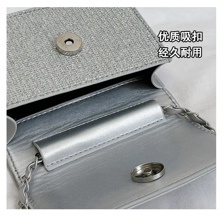 Silver Star Diamond Lattice Crossbody Bag — feature 7