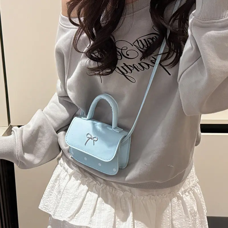 Pink Polka Dot Butterfly Shoulder Bag for Women - Image 7