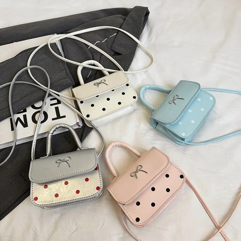 Pink Polka Dot Butterfly Shoulder Bag for Women - Image 8