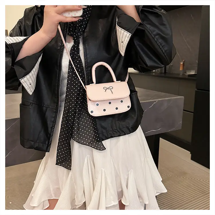 Pink Polka Dot Butterfly Shoulder Bag for Women — feature 18