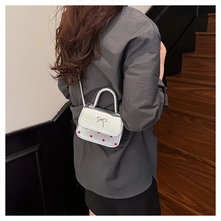 Pink Polka Dot Butterfly Shoulder Bag for Women — feature 22