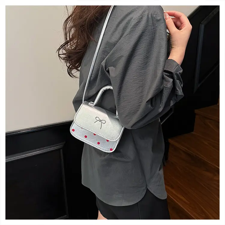 Pink Polka Dot Butterfly Shoulder Bag for Women — feature 24