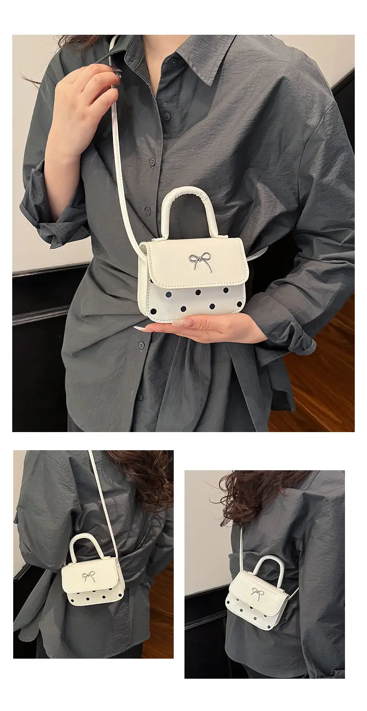 Pink Polka Dot Butterfly Shoulder Bag for Women — feature 25