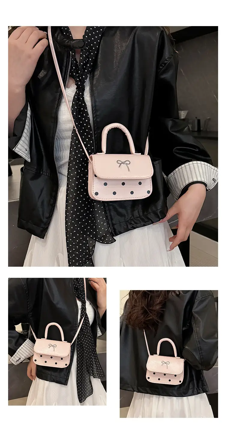 Pink Polka Dot Butterfly Shoulder Bag for Women — feature 26
