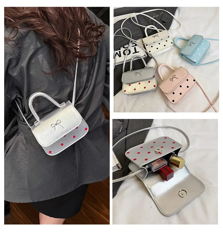 Pink Polka Dot Butterfly Shoulder Bag for Women — feature 6