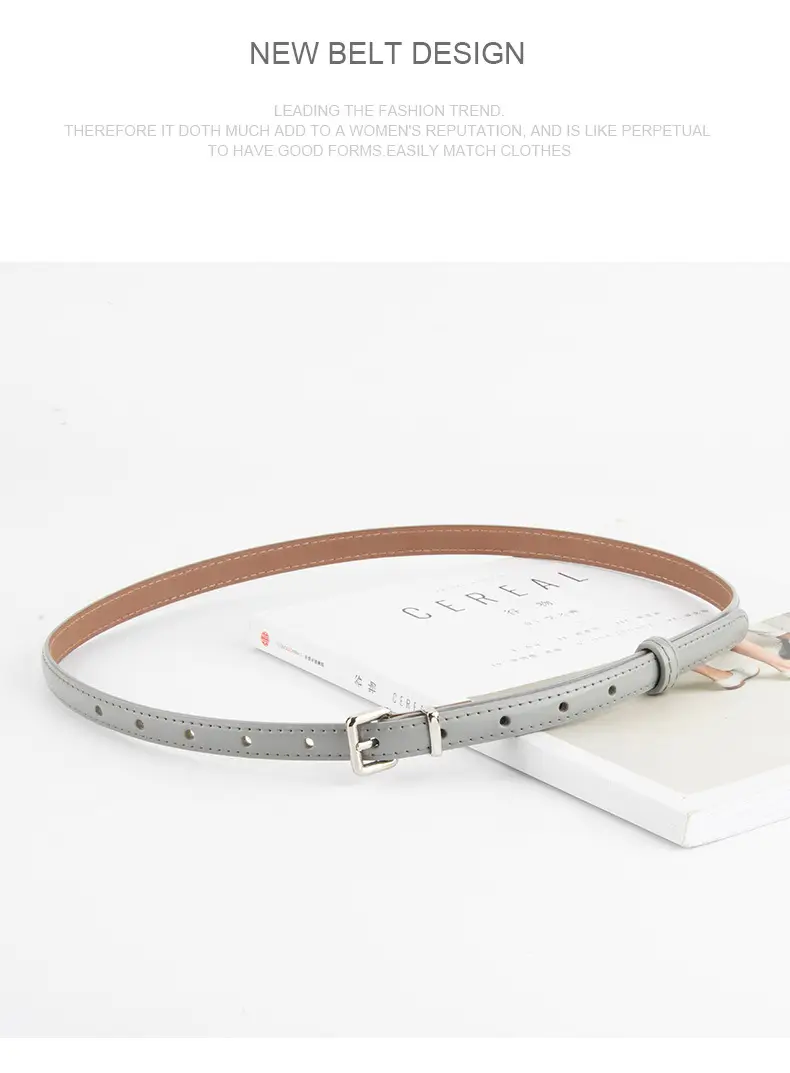 Women's Genuine Leather Vintage Buckle Slimming Belt Brown — feature 15