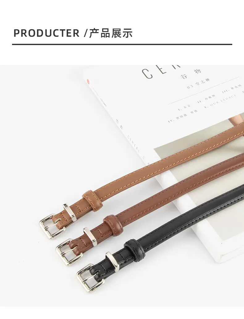 Women's Genuine Leather Vintage Buckle Slimming Belt Brown — feature 9