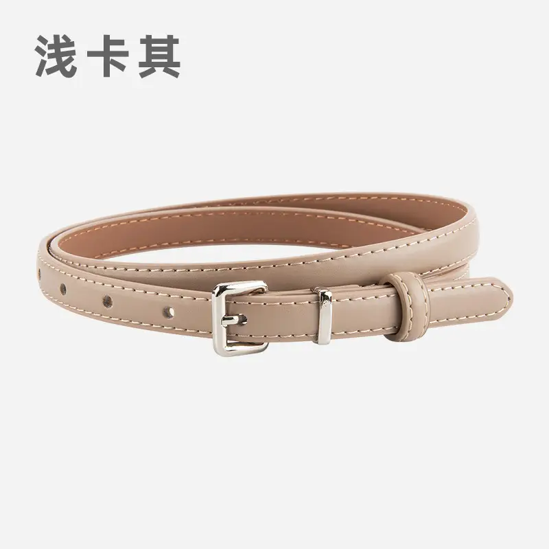 Women's Genuine Leather Vintage Buckle Slimming Belt Brown