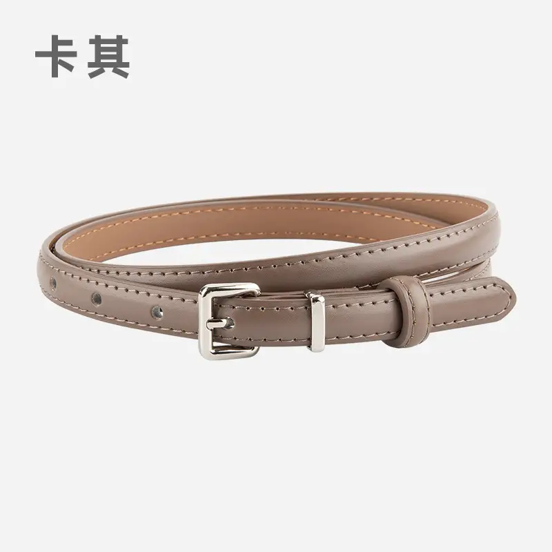 Women's Genuine Leather Vintage Buckle Slimming Belt Brown