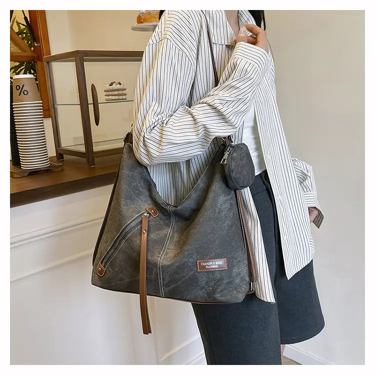 Blue Leather Strap Women's Shoulder Bag — feature 14