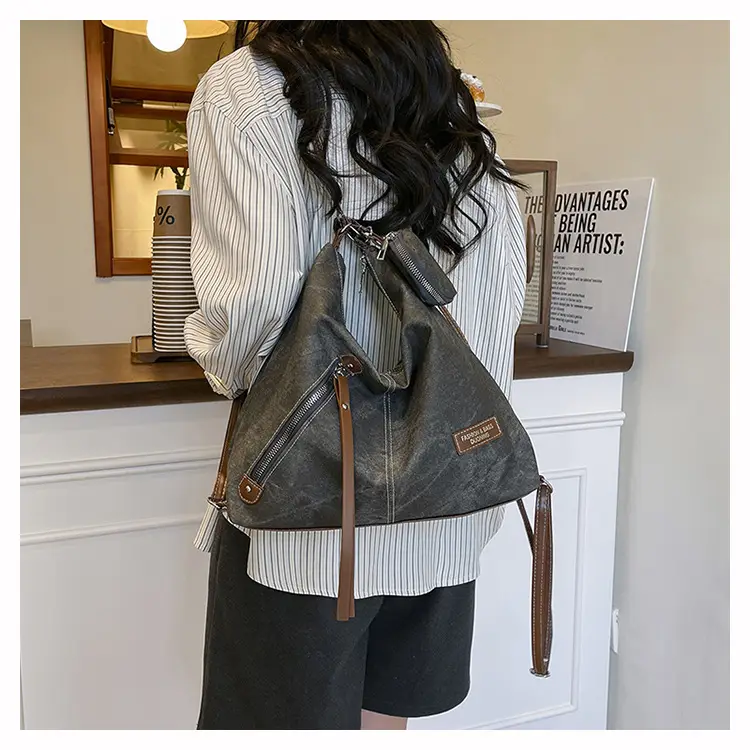 Blue Leather Strap Women's Shoulder Bag — feature 19