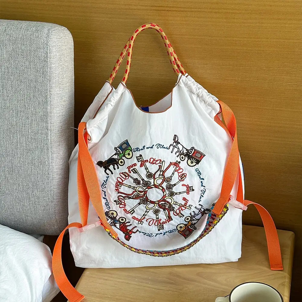 Japanese Style Embroidered Tote Bag for Women - Image 11
