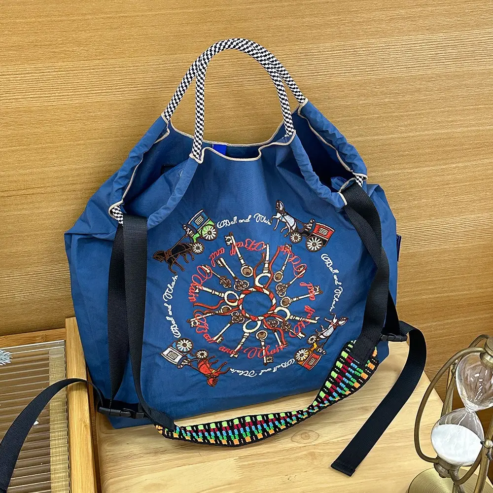 Japanese Style Embroidered Tote Bag for Women - Image 12