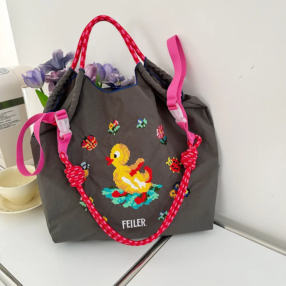 Japanese Style Embroidered Tote Bag for Women - Image 20