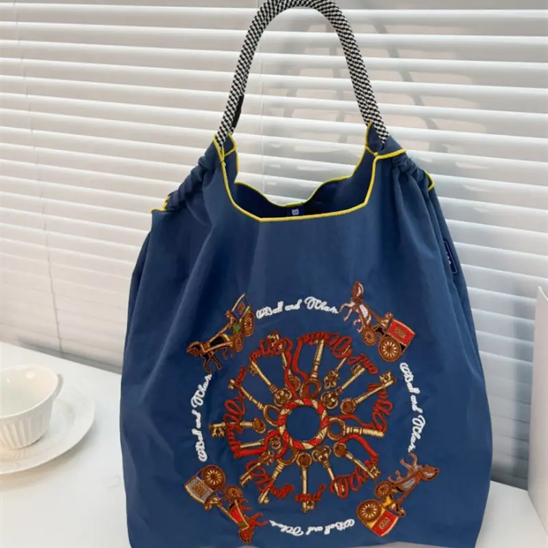 Japanese Style Embroidered Tote Bag for Women - Image 26