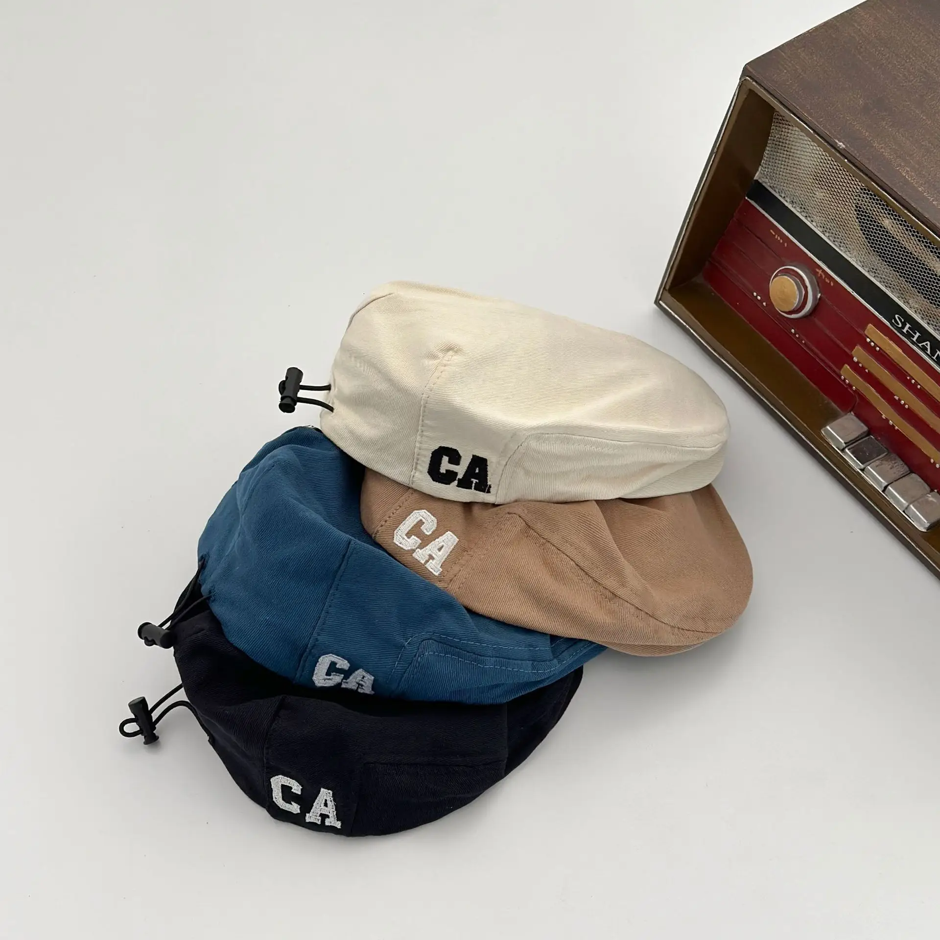 Baby's Adjustable Korean Hat Beige Spring Autumn - Image 6