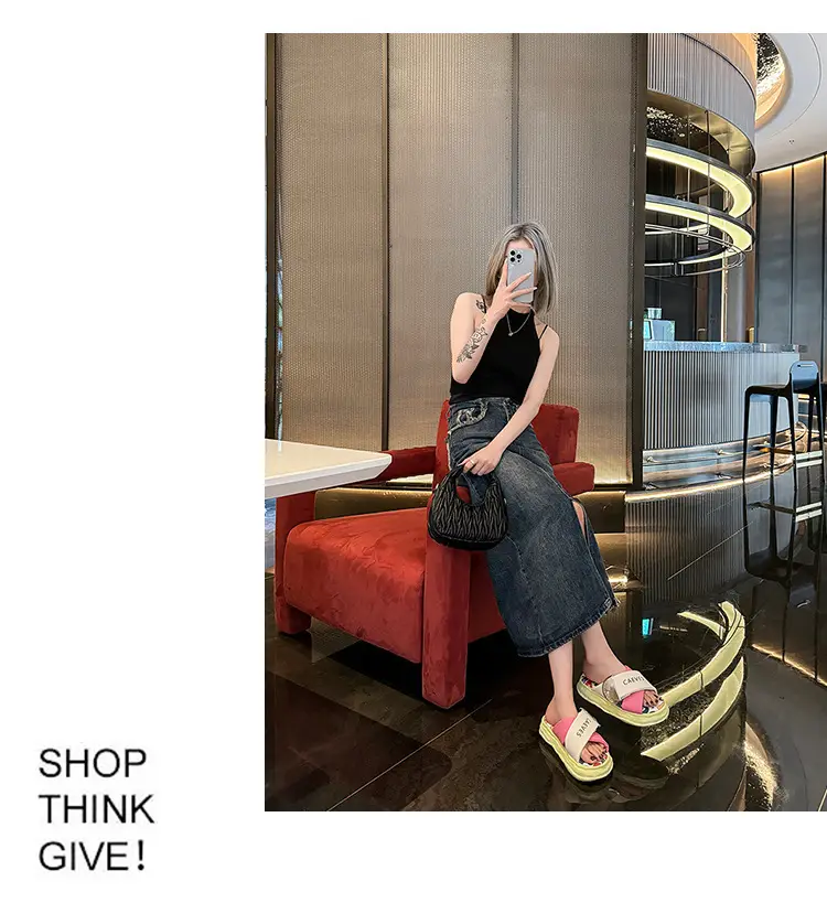 Women's Colorful Graffiti Platform Slippers Summer — feature 14