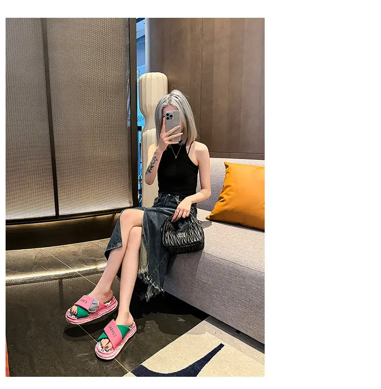 Women's Colorful Graffiti Platform Slippers Summer — feature 20