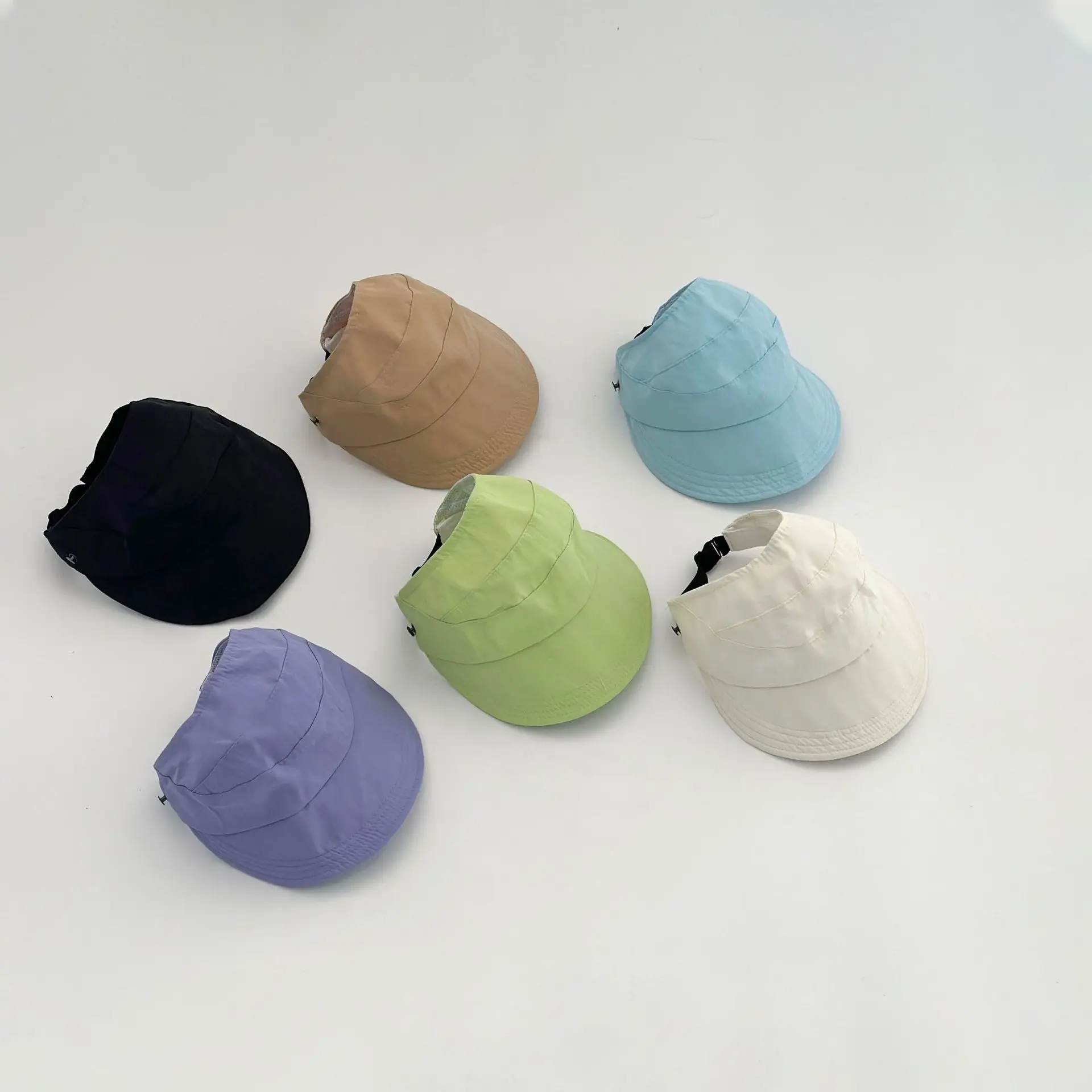 Kids Green Mesh Open Top Cycling Hat - Image 7