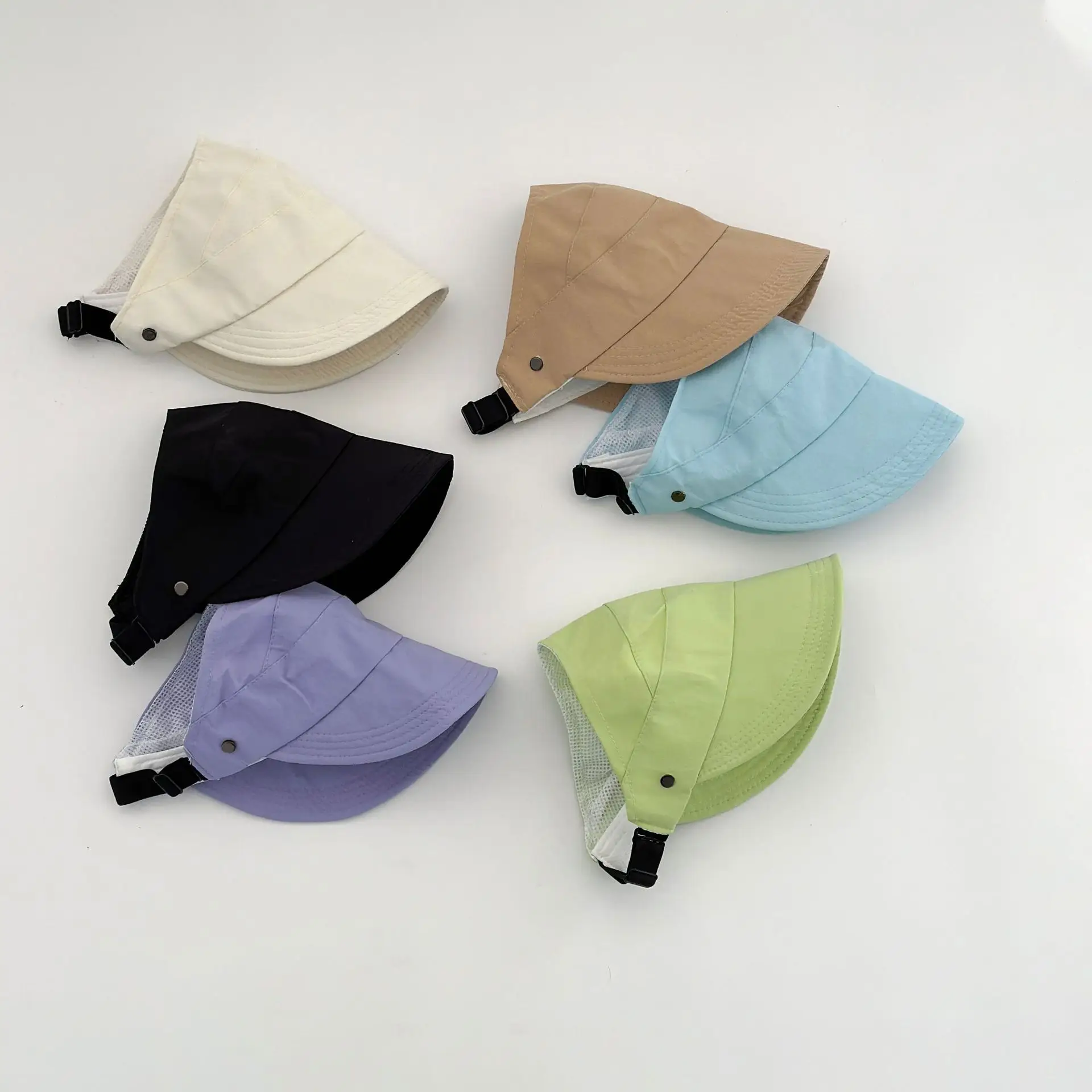Kids Green Mesh Open Top Cycling Hat - Image 9