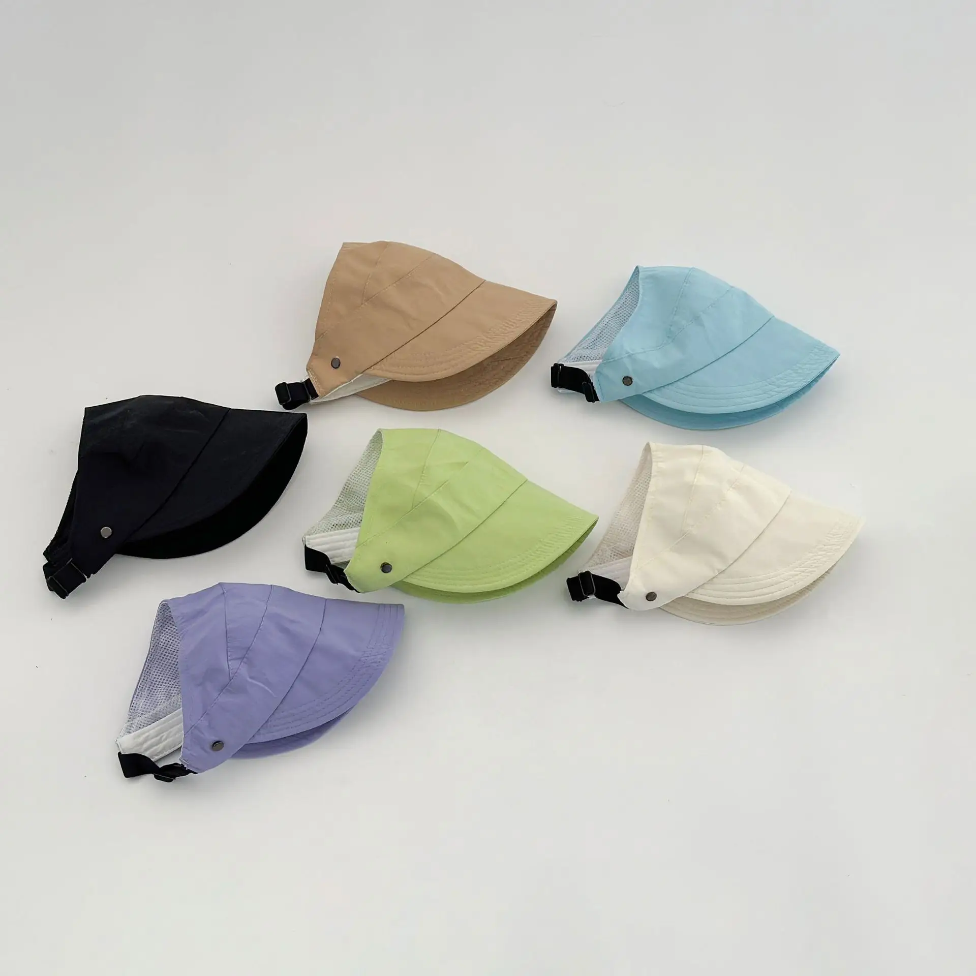 Kids Green Mesh Open Top Cycling Hat — feature 2