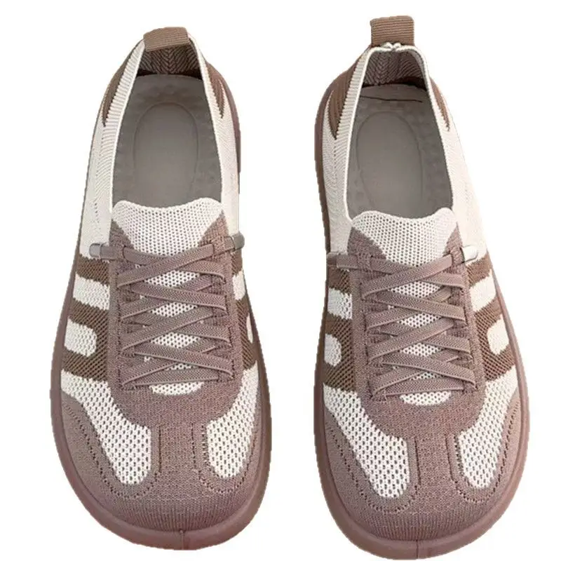 Spring and Autumn New Flying Woven Breathable Old Beijing Cloth Shoes Women's Shoes Mesh Casual Sports Soft Sole Wear-resistant Non-slip Moms Shoes - Image 7