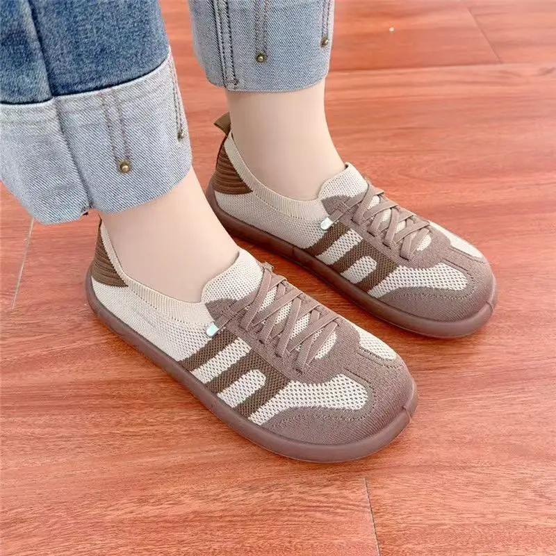 Spring and Autumn New Flying Woven Breathable Old Beijing Cloth Shoes Women's Shoes Mesh Casual Sports Soft Sole Wear-resistant Non-slip Moms Shoes — feature 9