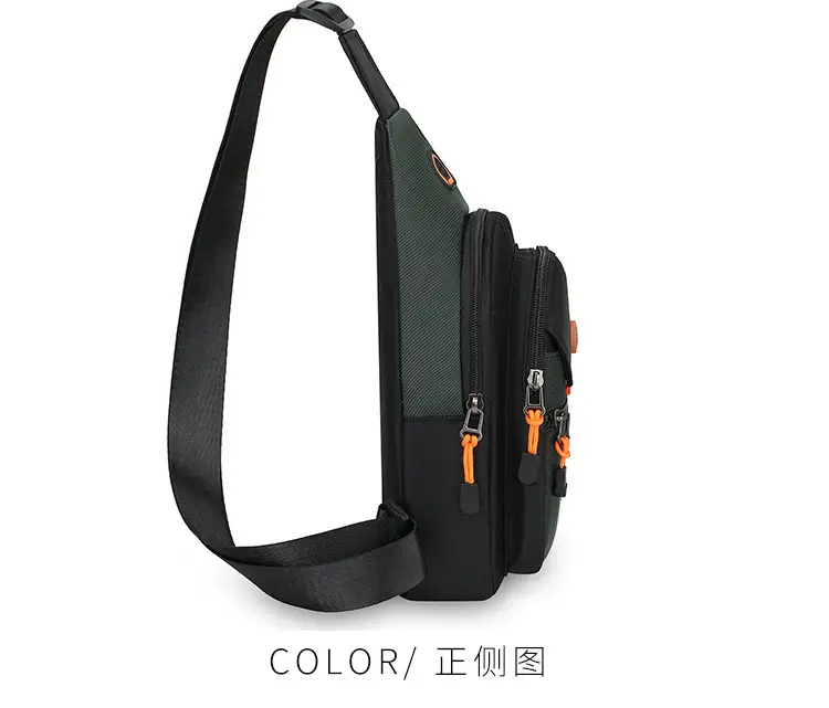 Men's Black Oxford Crossbody Bag with 3 Sizes — feature 15