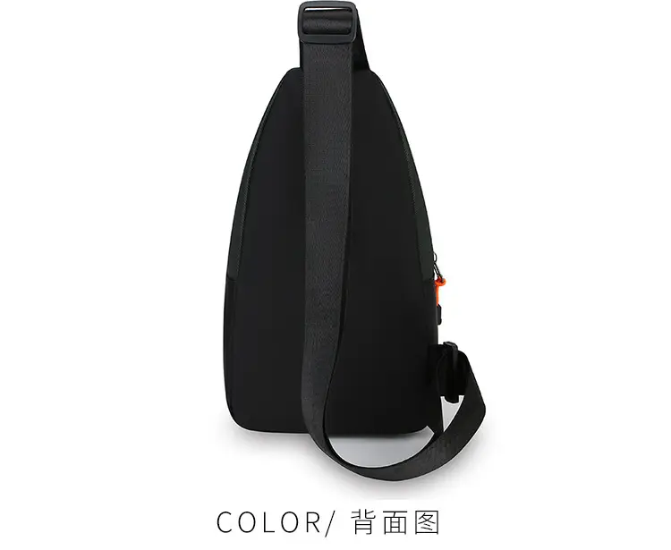 Men's Black Oxford Crossbody Bag with 3 Sizes — feature 16