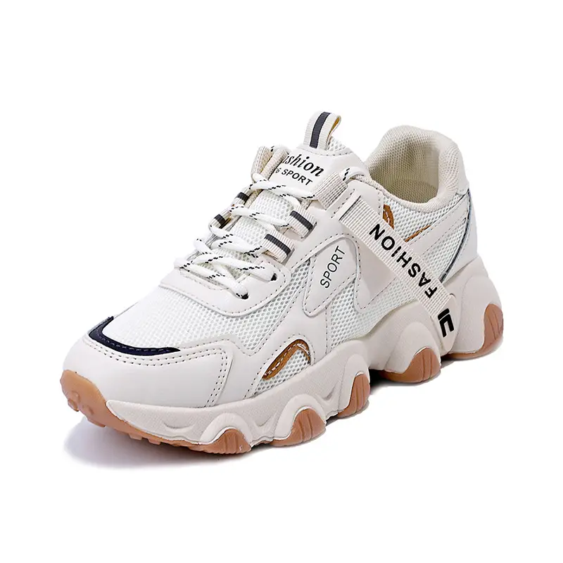 2025 Women's Black White Mesh Running Sneakers with Thick Sole - Image 8