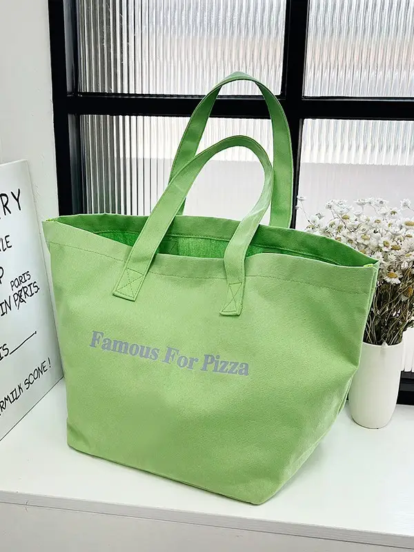 Famous For Pizza Canvas Tote Bag Extra Large - Image 10