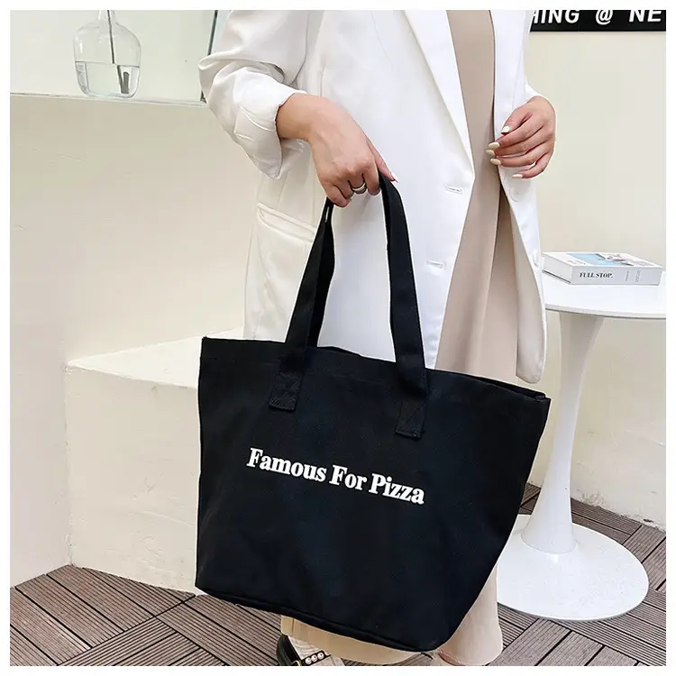 Famous For Pizza Canvas Tote Bag Extra Large — feature 25